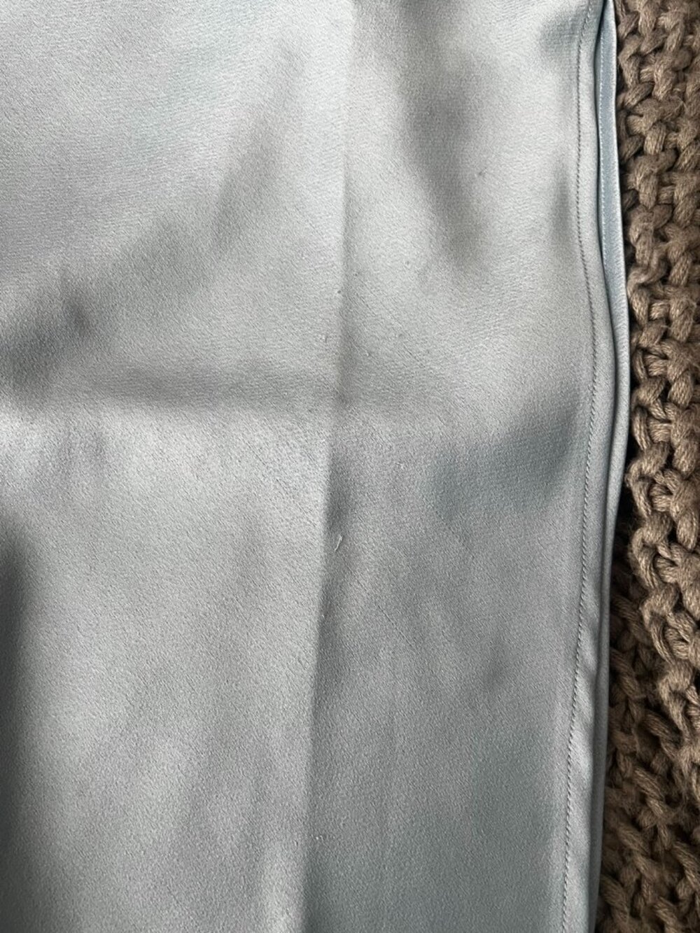Anthropologie BHLDN Cali Satin Charmeuse Midi Dress (Dusty Blue Size 6) - Picture 8 of 9